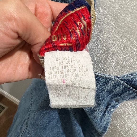 Vintage 90s‎ Studio Ease 100% Cotton Denim Midi Dress - Picture 6 of 10